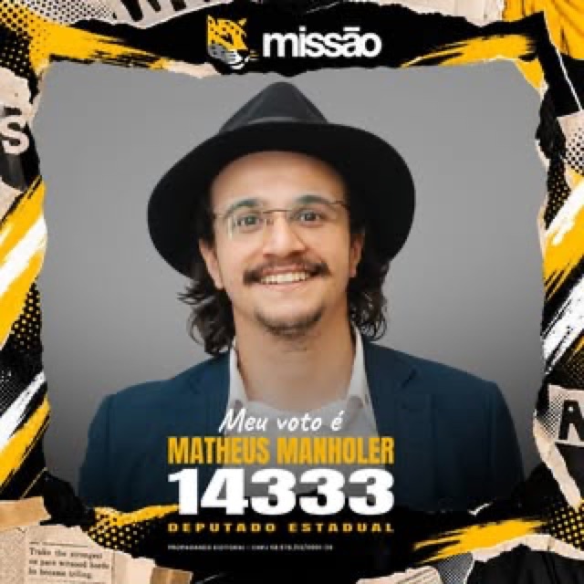 Foto oficial de Matheus Manholer no TSE